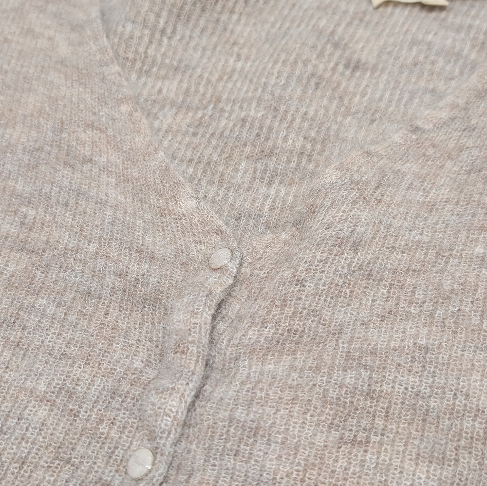 La Mailee Sezane Paris Knit Mohair Alpaca V-Neck Cardigan (Women's Medium) - Picture 3 of 9